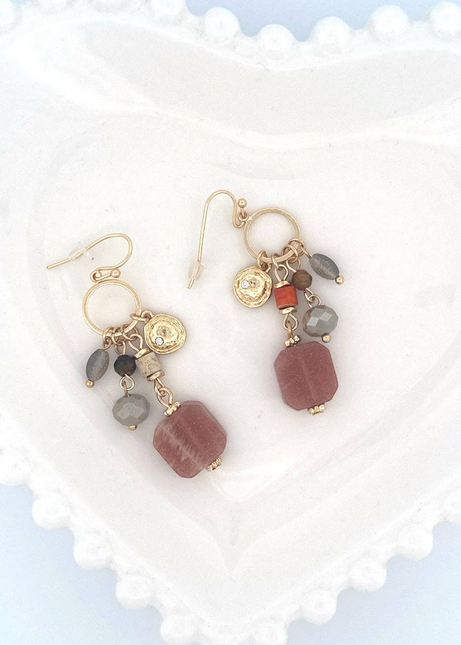 Semi Precious Stone Earring