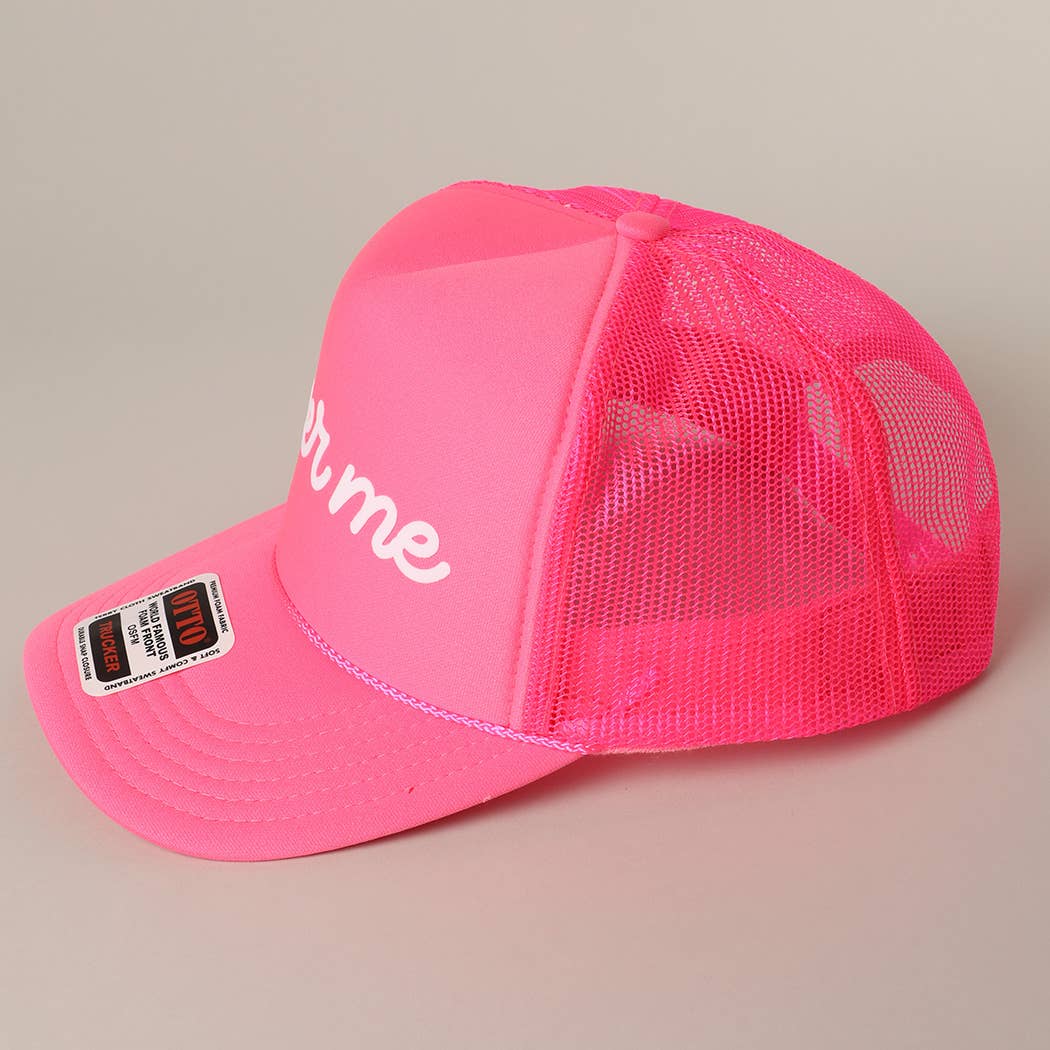Beer Me Text Printed Mesh Back Foam Trucker Hat