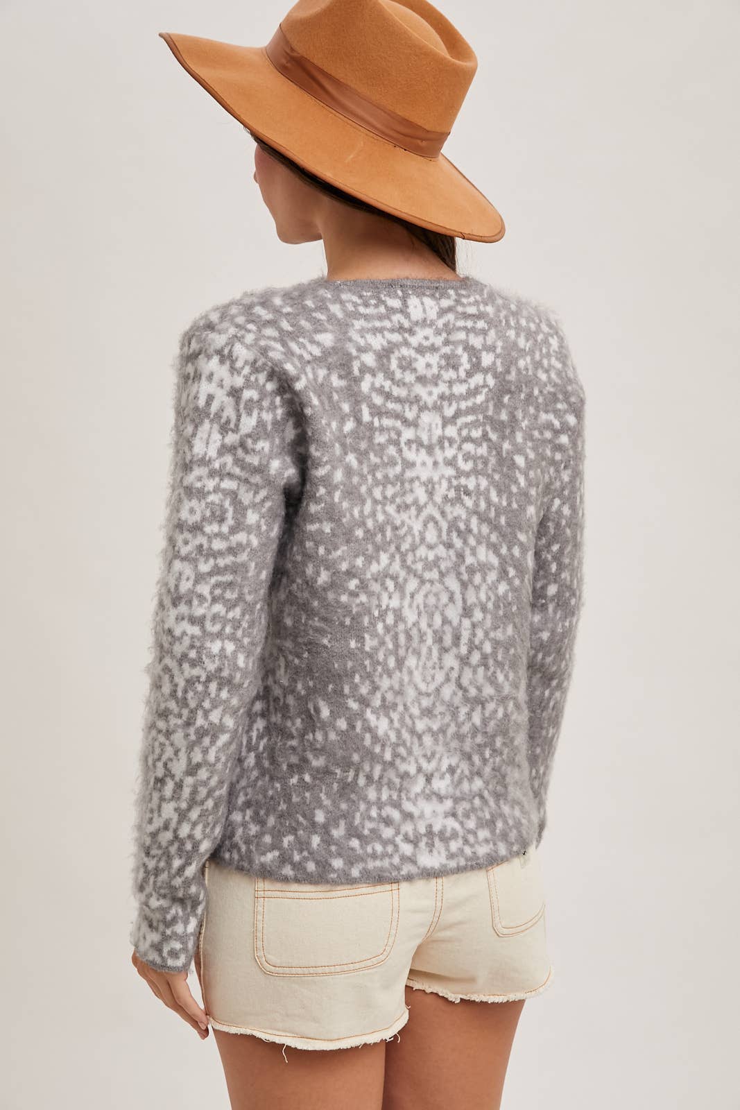 Sale! LEOPARD BUTTON DOWN KNIT CARDIGAN WAS $43