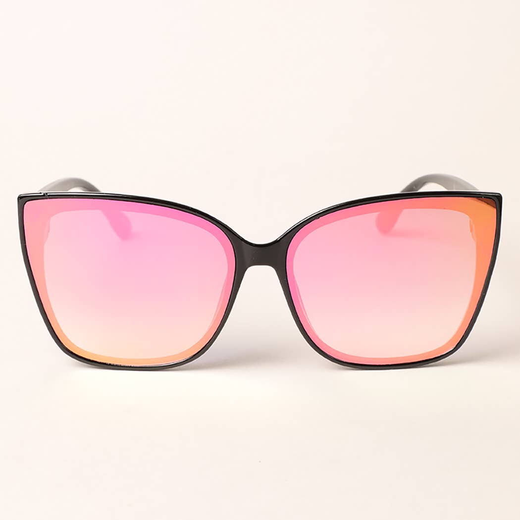 Women's Glitter Detailed Square Sunglasses