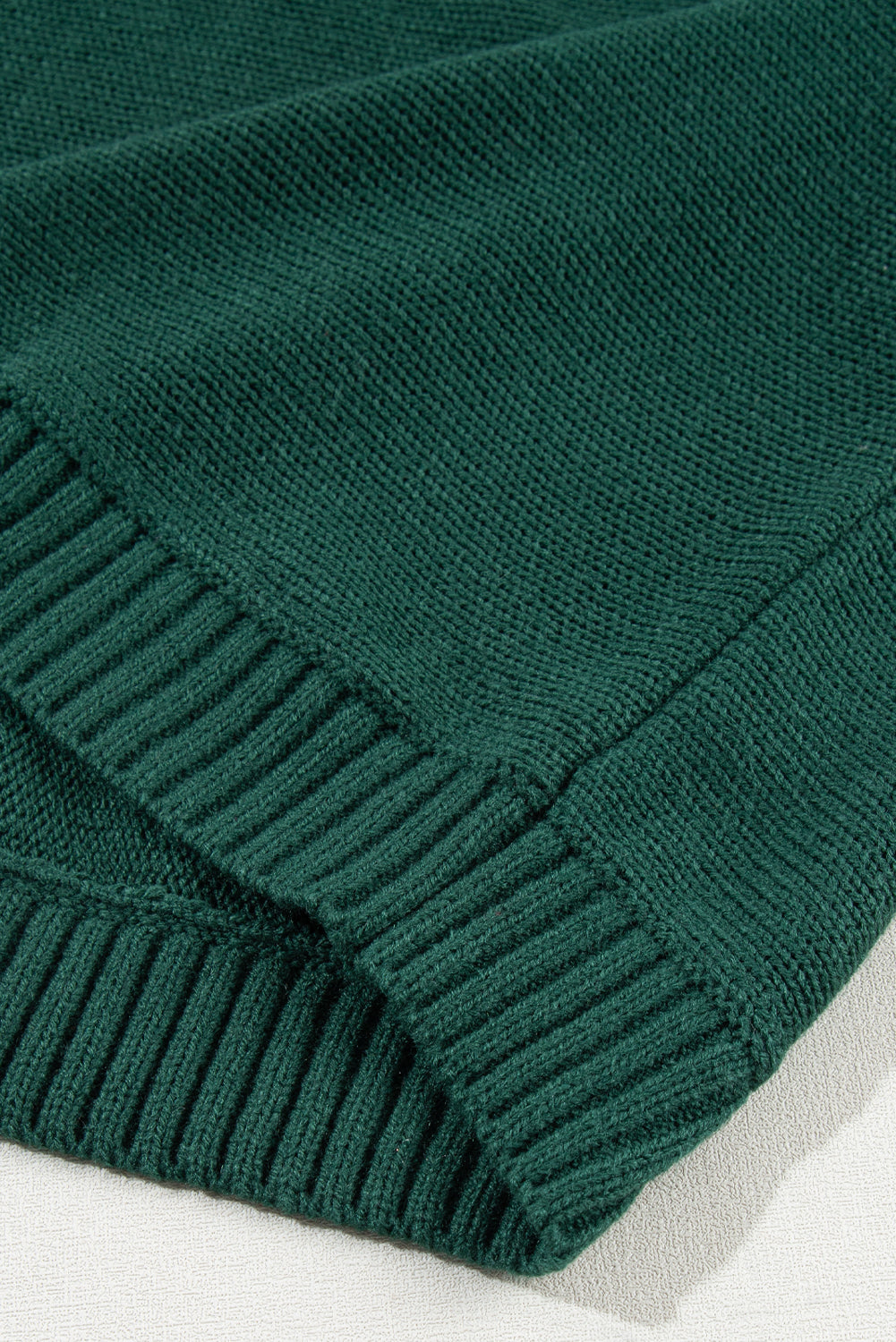 Merry Letter Embroidered High Neck Sweater