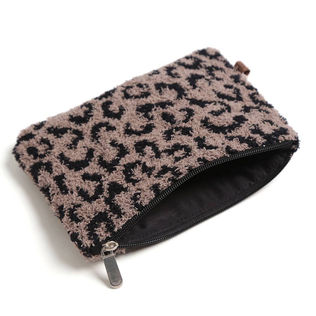 Leopard Print Luxury Soft Travel Pouch