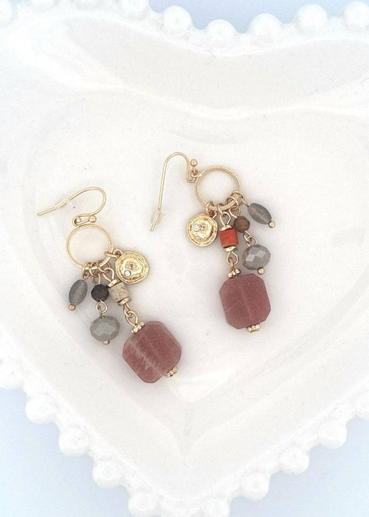 Semi Precious Stone Earring