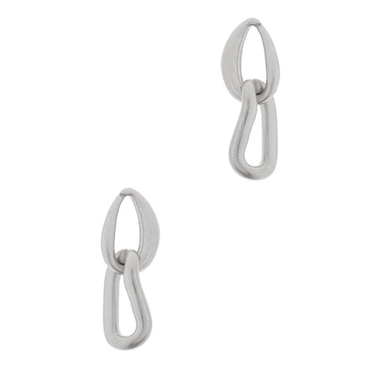 Irregular Linked Chain Post Earrings