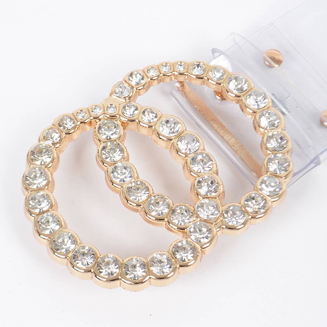 Transparent Waist Belt W/Stone Buckle.
PB8028
