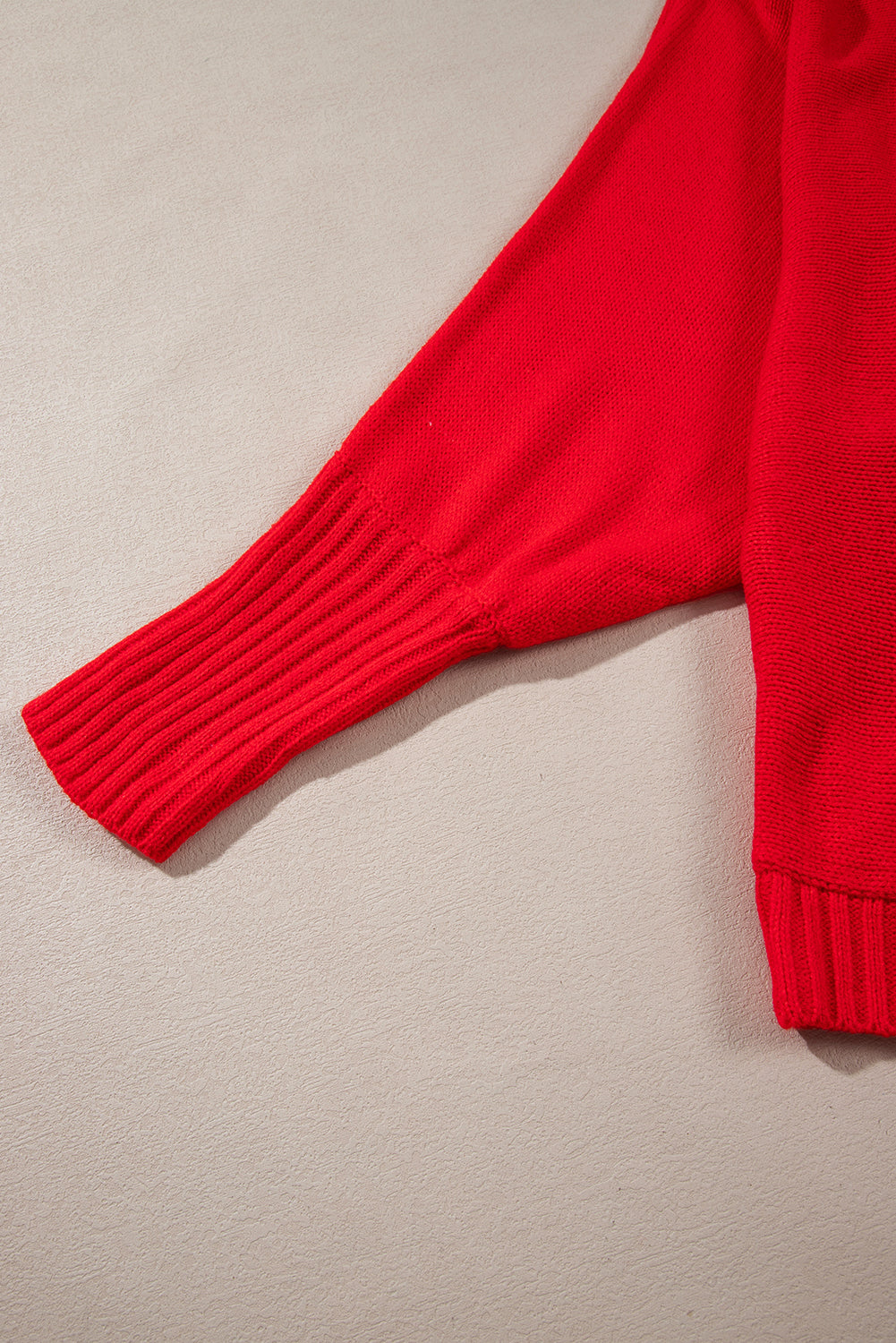 Merry Letter Embroidered High Neck Sweater