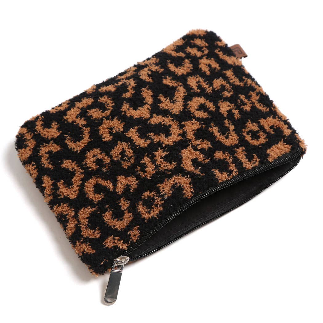 Leopard Print Luxury Soft Travel Pouch