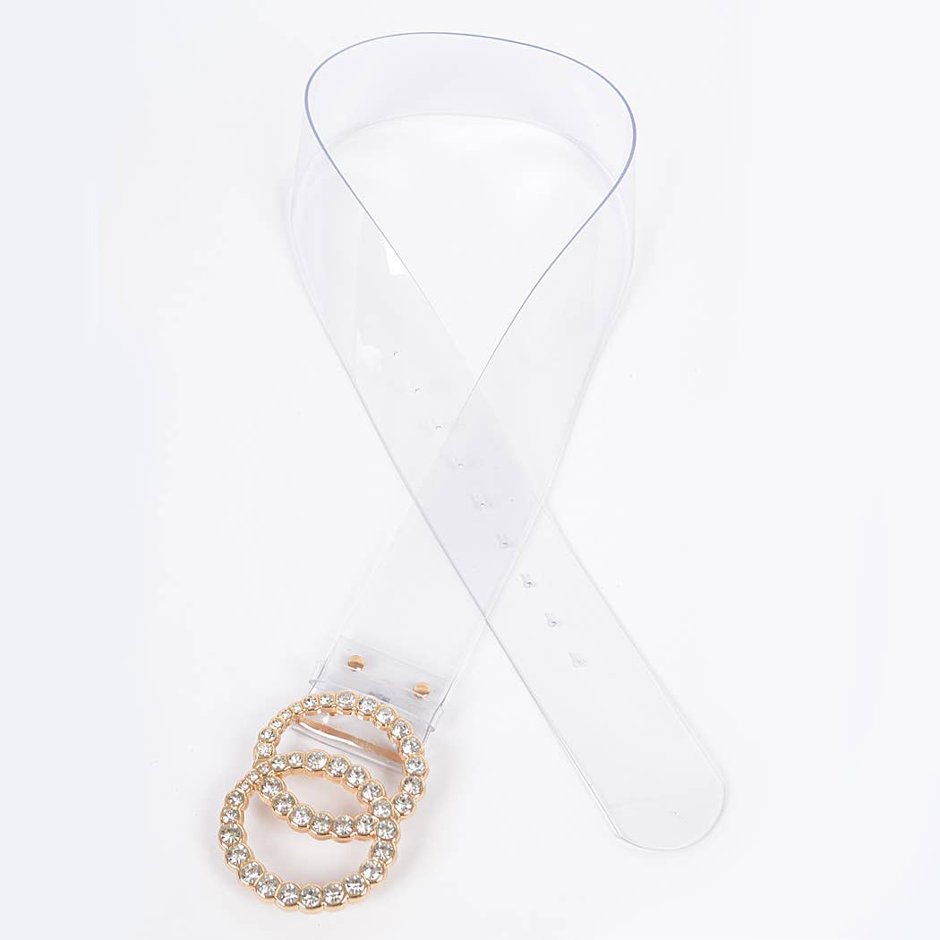 Transparent Waist Belt W/Stone Buckle.
PB8028