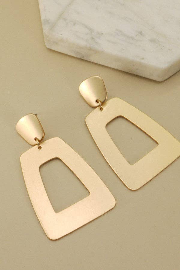 RECTANGLE MATTE  DROP EARRINGS | 31E21564