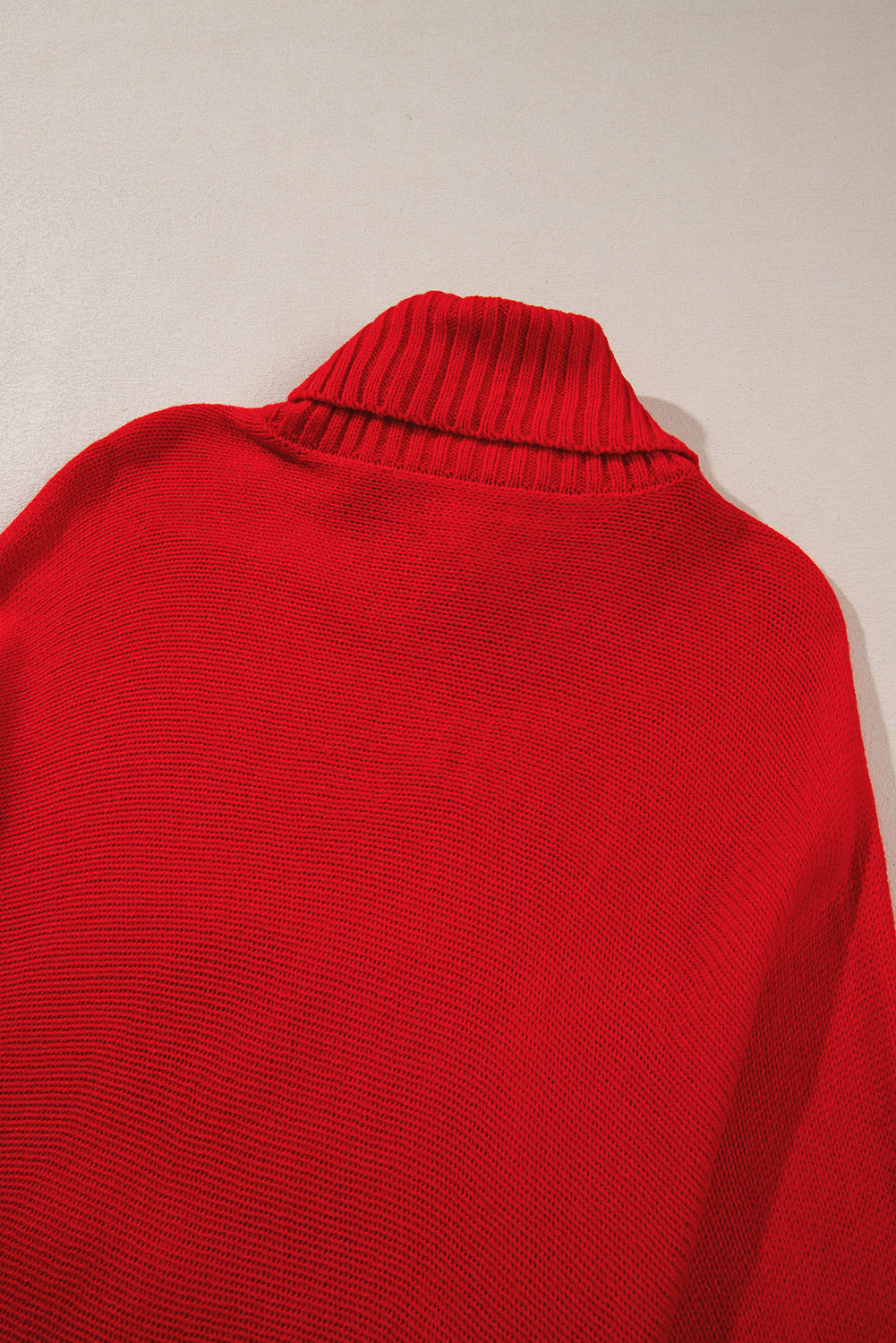 Merry Letter Embroidered High Neck Sweater