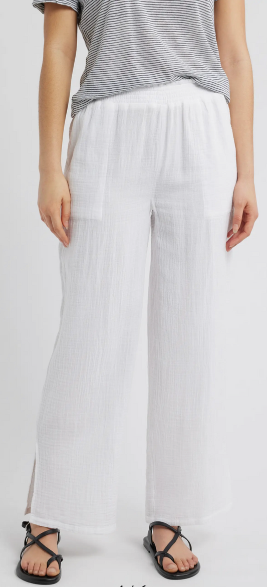 Meadow Wide Leg Cotton Gauze Pants
