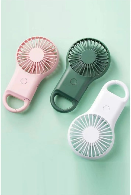 Rechargeable handheld fan with colorful led light
