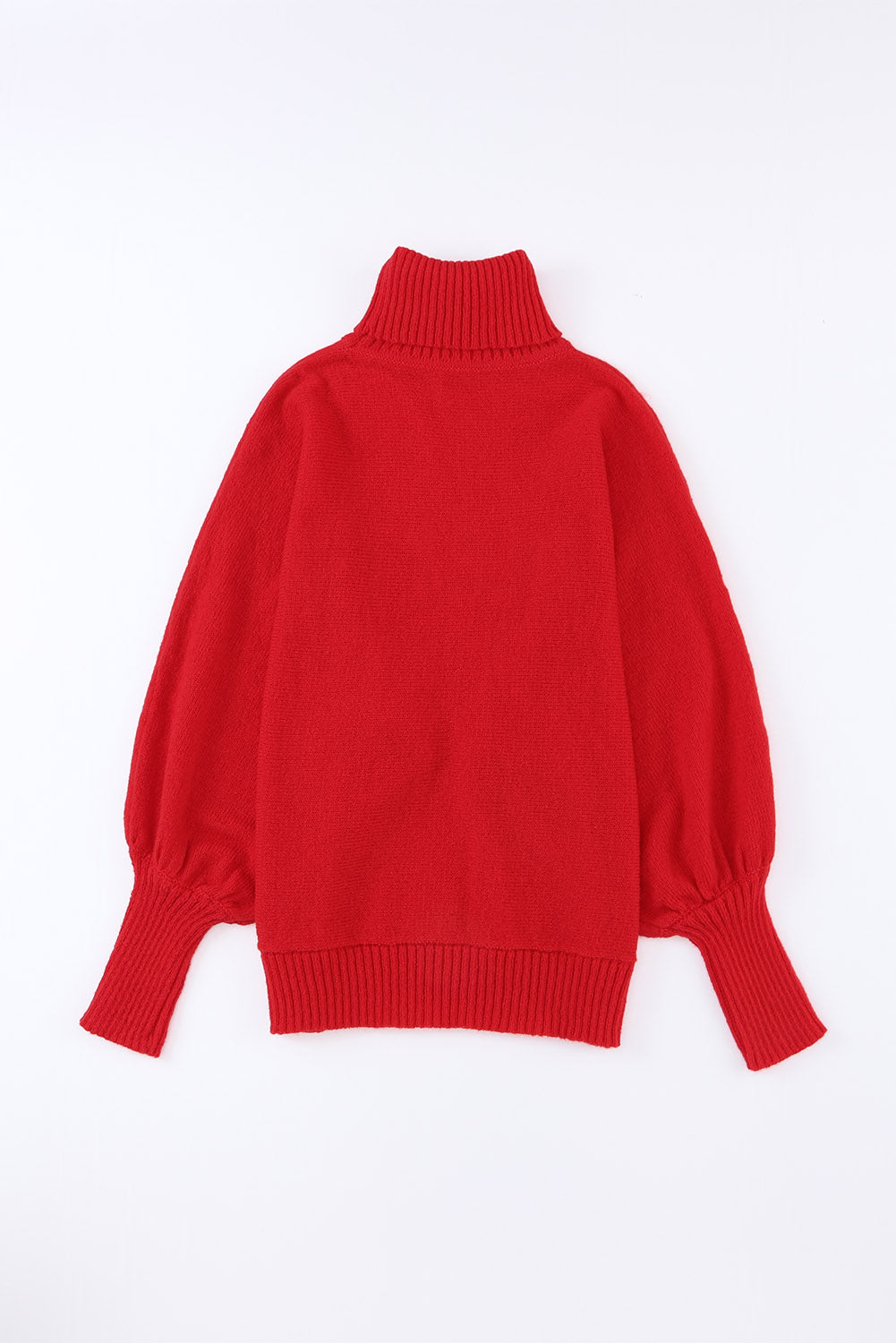 Merry Letter Embroidered High Neck Sweater