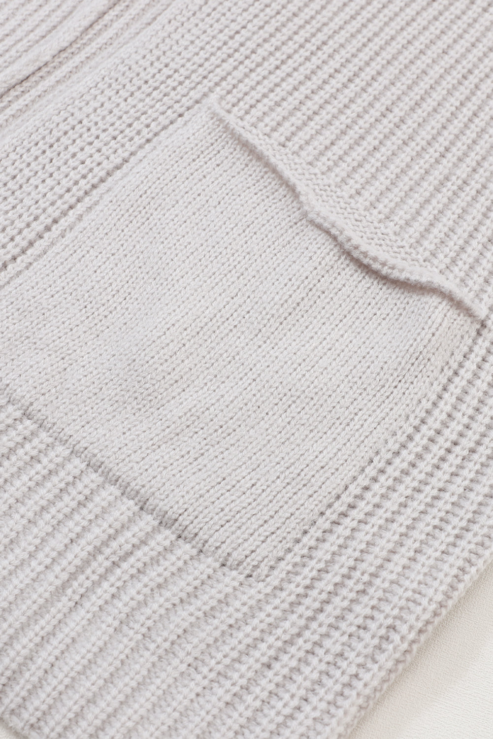 Oversized Fold Over Sleeve Open Front Cardigan