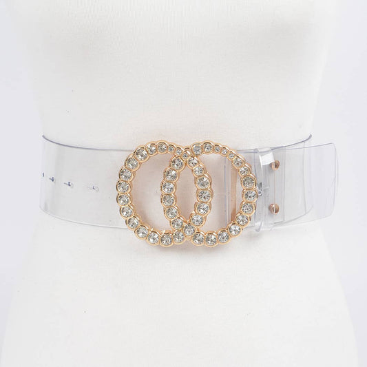 Transparent Waist Belt W/Stone Buckle.
PB8028