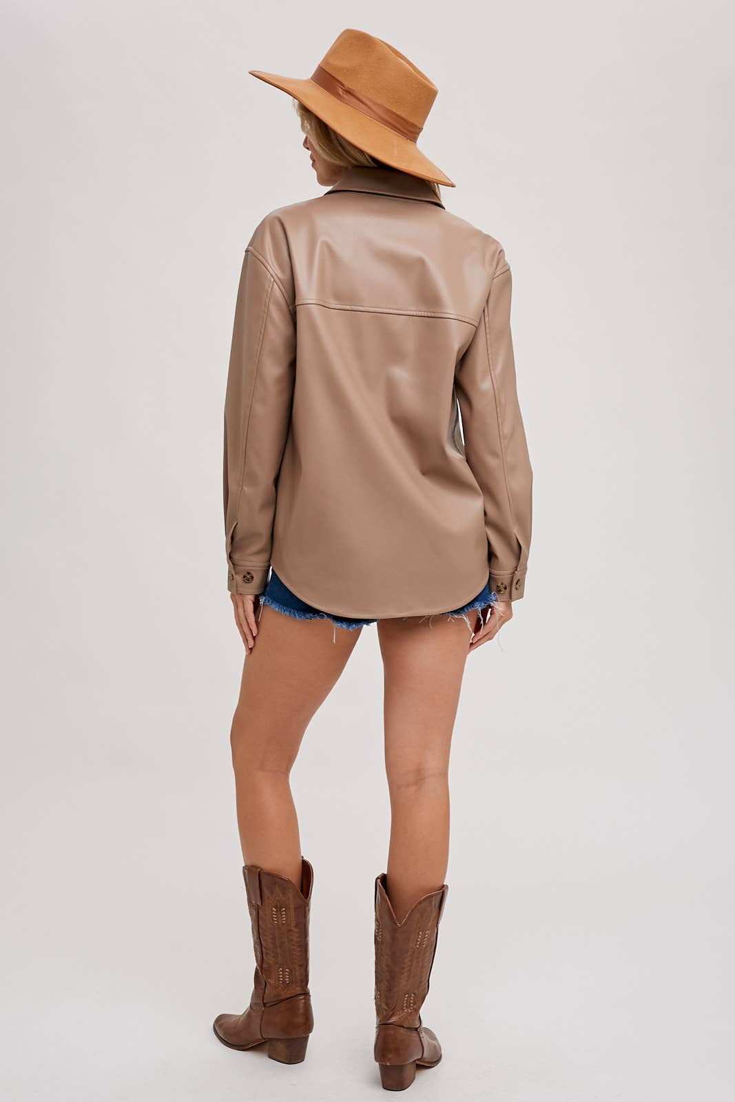 Sale! VEGAN LEATHER SHACKET Was $51