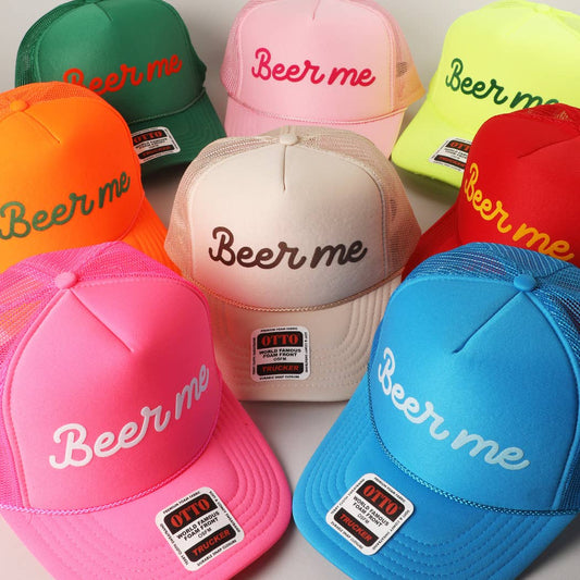Beer Me Text Printed Mesh Back Foam Trucker Hat