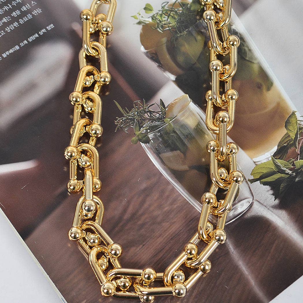 Oversized CCB Chain Necklaizce