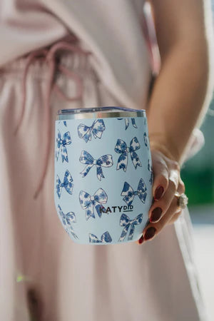 CHINOISERIE COQUETTE BOWS STEMLESS WINE TUMBLER