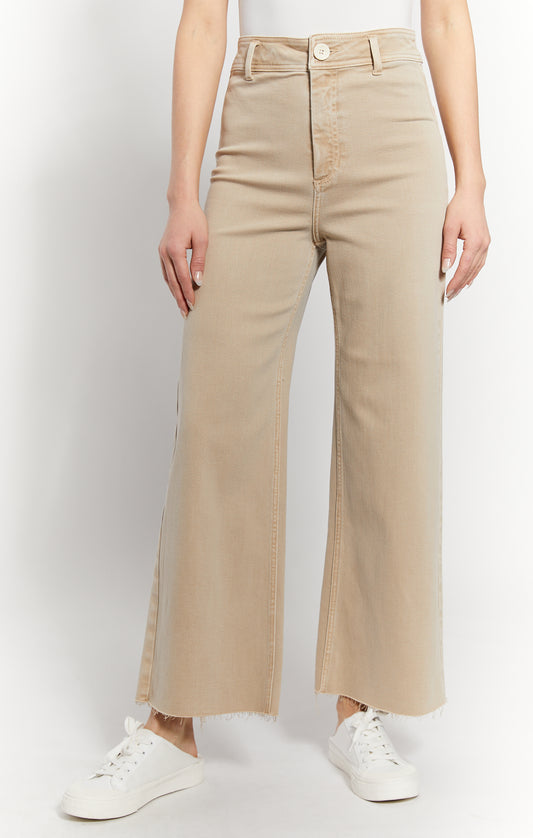 OAT - HIGH-RISE WIDE LEG JEAN - OAT MILK